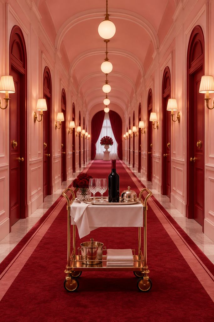 Wes Anderson-style red wine